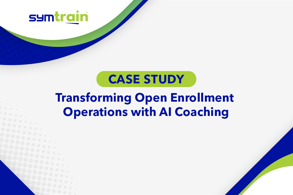 An insurance company reduced training time by 41% & achieved 83% customer satisfaction during a demanding period: open enrollment.