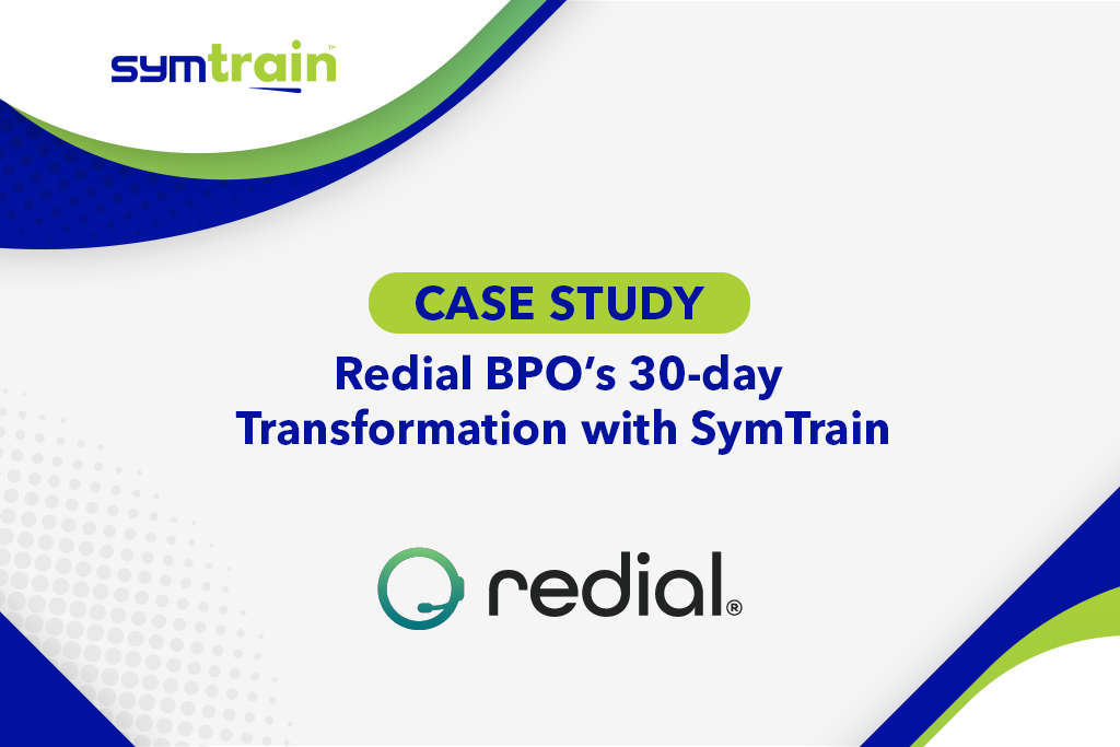 Discover how SymTrain's AI Coaching solutions helped Redial BPO with agent performance and improving operations in just 30 days.